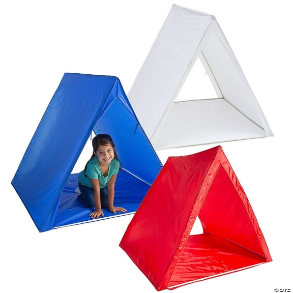 Fun Express Set of Sleepover Tents Kit Red, White & Blue - 3 Pieces