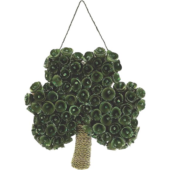 Fun Express Shamrock-Shaped Wreath, St. Patrick's Day Home Dcor