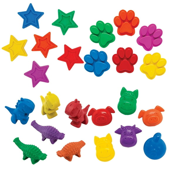 Fun Express Shaped Crayons Kit, Bulk 96 Pieces