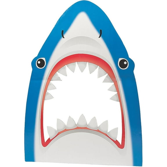 Fun Express Shark Cardboard Cutout Photo Booth Prop (3 feet Tall) Shark Party Dcor