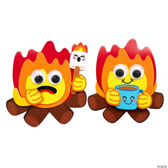 Fun Express Silly Campfire Magnet Foam Craft Kit - Makes 12, Vacation Bible School 2024