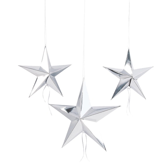 GALAXY PAPER HANGING STARS - Party Decor - 3 Pieces