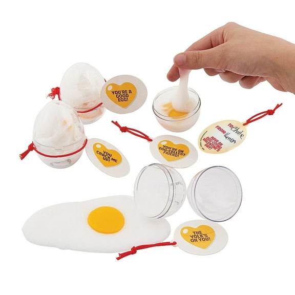 Fun Express Slime Egg Valentine Exchanges with Card for 12