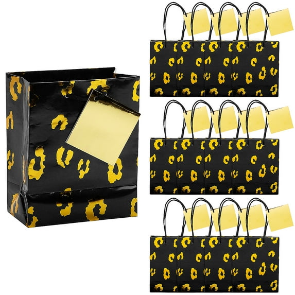 Fun Express Small Jungle Nights Gift Bags with Tags - 12 Pc