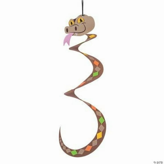 Fun Express Snake Hanging Swirl Craft Kit - Colorful Craft Kit for Birthday Parties Arts & Crafts Activities - Perfect for Kids' Crafting Fun - Ideal for Parties Events & Special Occasions - 12 Piece