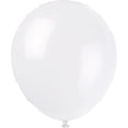 thumbnail image 1 of Unique Industries Latex 12" White Solid Print Birthday Balloons, 72 Count, 1 of 1