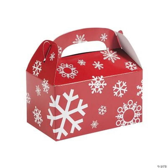 Fun Express Snowflake Multi-Color Paper Gift Boxes, 12 Count, 6.25" x 3.5"