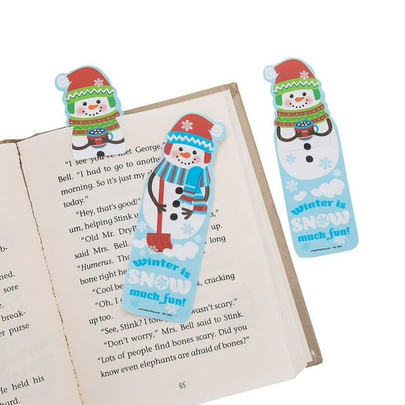 Fun Express Snowman Clip Bookmarks Bulk 48 Pc