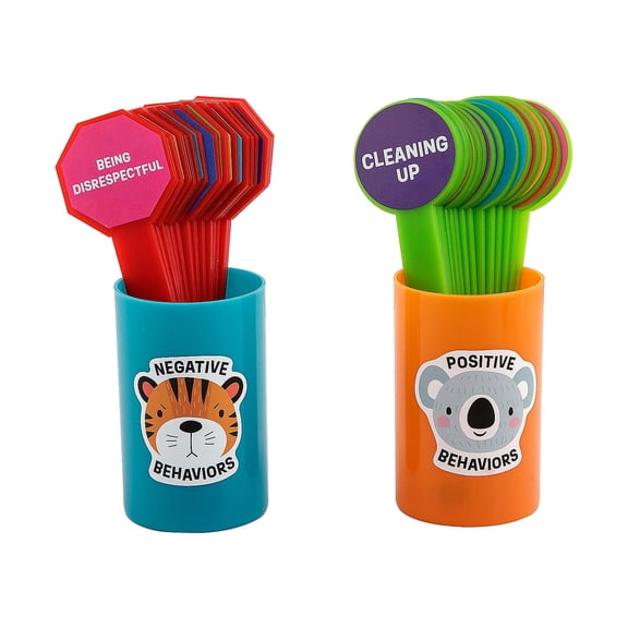 Fun Express Social Emotional Learning Positive & Negative Behavior Bucket Activity - 32 Pieces