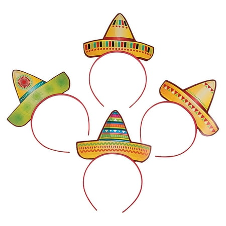 Fun Express Sombrero Headbands - 12 Pc.