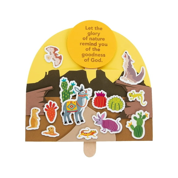 Fun Express Southwest VBS "God Is Surprising" Pop-Up Craft Kit - Makes 12 Fun Easy-to-Create Kid-Friendly Crafts Perfect for Vacation Bible School Activities Multicolor Includes -12 Pieces