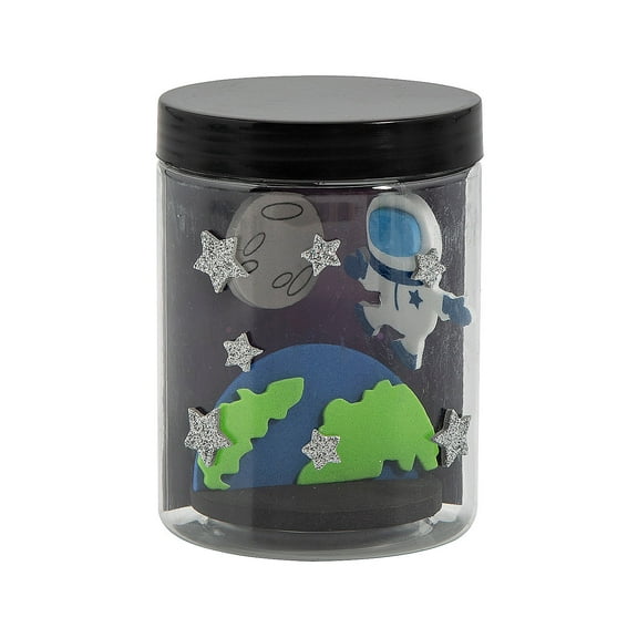 Fun Express Space Galaxy in a Jar Craft Kit - Creative DIY Craft Activity Kids - Perfect for Space-Themed Parties Crafting Fun for All Ages Includes All Materials to Create 6 Galaxy Jars - 36 Pieces