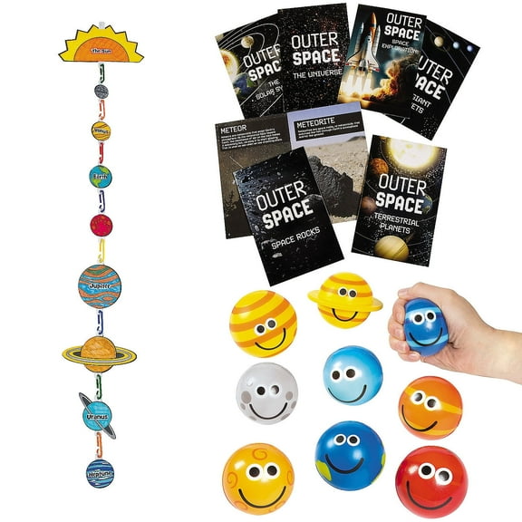 Fun Express Space & Solar System Learning Activity Kit for 24