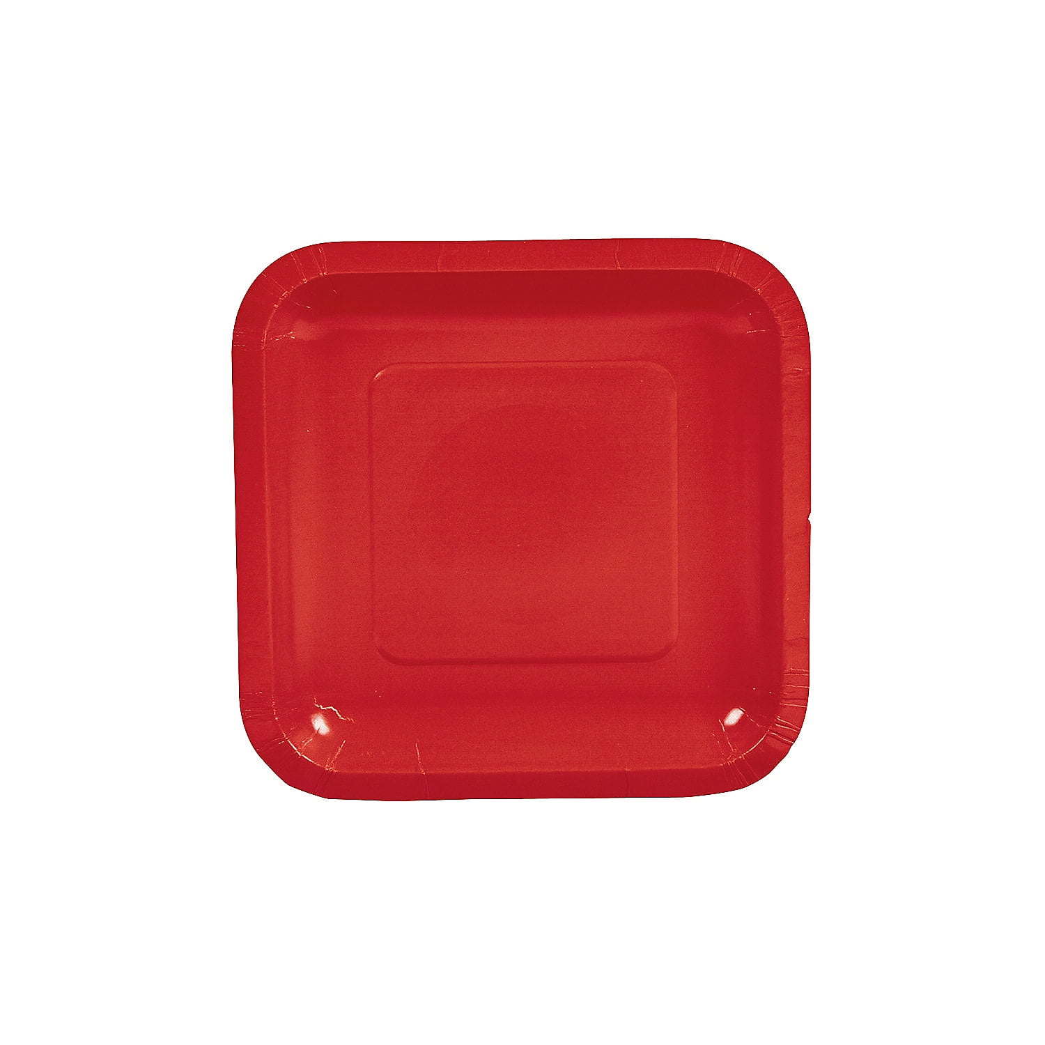 Fun Express Square Paper Dessert Plates Red 24 Ct