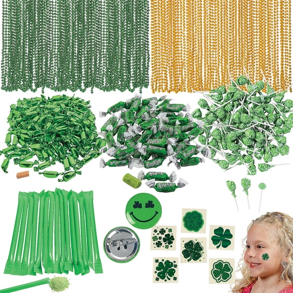 Fun Express St. Patricks Day Candy & Apparel Parade Mix Assortments May Vary