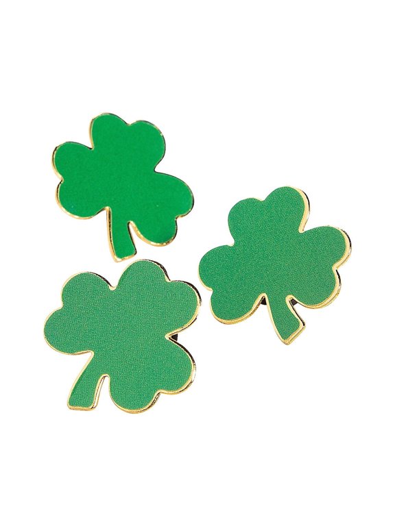 Bulk 72 pieces St. Patricks Day Shamrock Pins