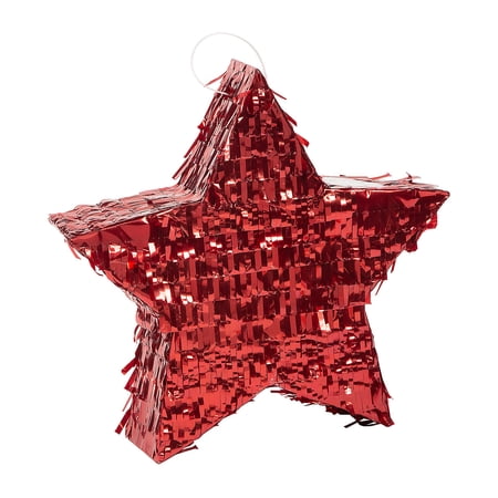 Fun Express Star Red Asymmetrical Birthday Pinata, 2.75" x 13"
