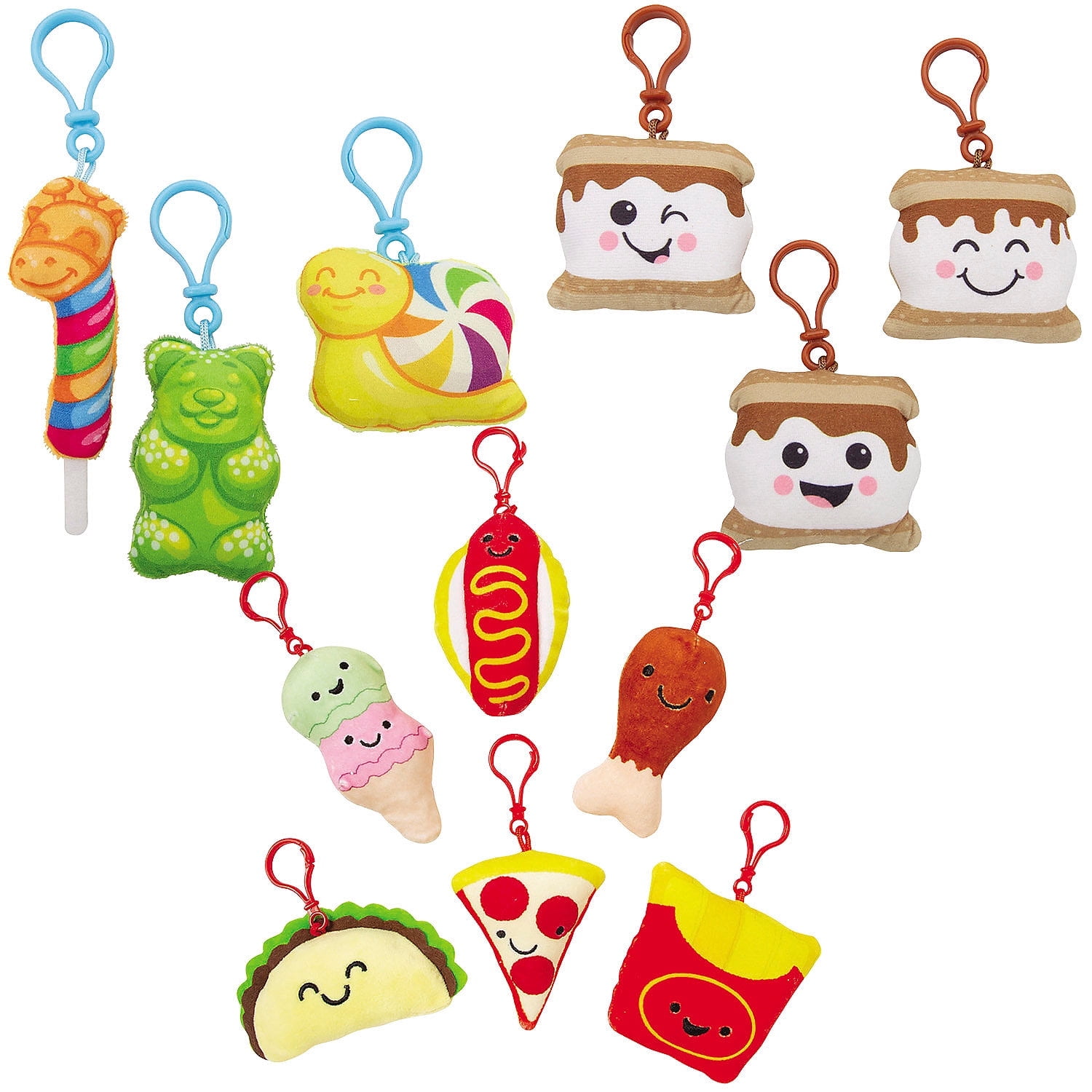 Backpack Clips Blue Fun Express Stuffed Novelty Character Backpack Clips Kit - 36 Pieces ...