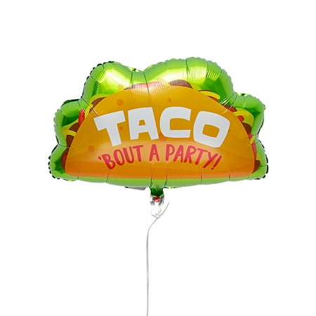 Fun Express Taco 18" Mylar Balloons - 3 Pc.