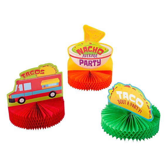 Fun Express Taco Centerpieces - 3 Pc.