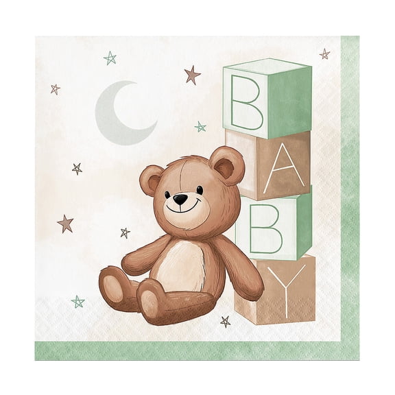 Fun Express Teddy Bear Luncheon Napkins - 16 Pc