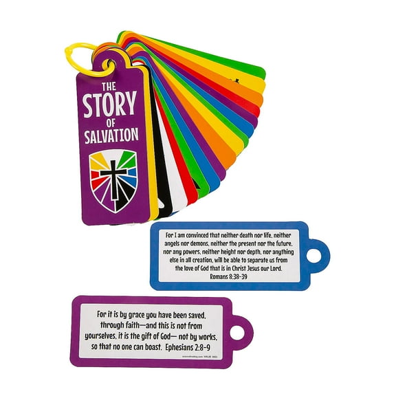 Fun Express The Story of Salvation Cards on a Ring - 12 Sets
