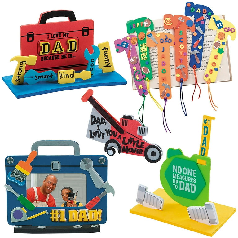 Fun Express Tool-Tally Father's Day Craft Kit Assortment Bulk 72