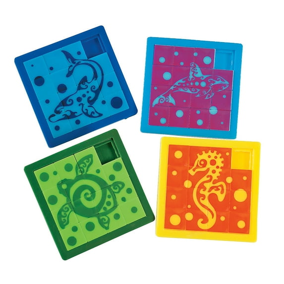 Fun Express - Tropical Tribal Slide Puzzle - Toys - Games - Puzzle Games & Mind Teasers - 12 Pieces