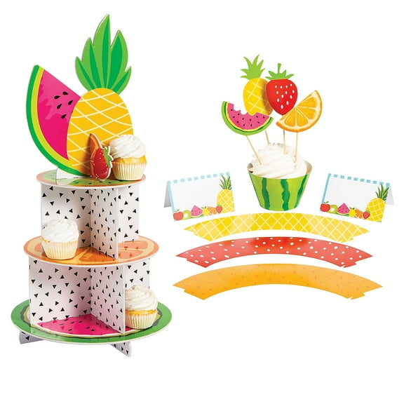 Fun Express Tutti Frutti Dessert Table Decorating Kit 151 Pieces