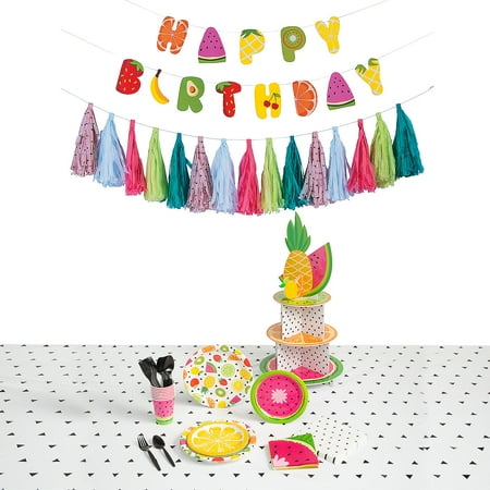 Fun Express Tutti Frutti Party Deluxe Tableware Kit for 8 Guests