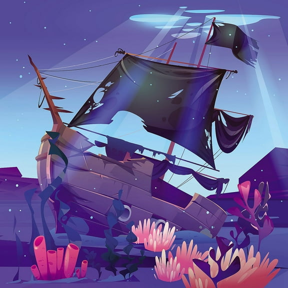 Fun Express Under the Sea VBS Shipwreck Backdrop Banner, Vacation Bible School 2024