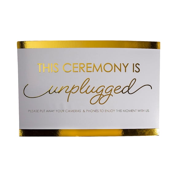 Fun Express Unplugged Wedding Tabletop Sign with Easel