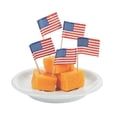 thumbnail image 1 of Fun Express - Usa Flag Cake Picks for Fourth of July - Party Supplies - Serveware & Barware - Picks & Stirrers & Parasols - Fourth of July - 144 Pieces, 1 of 3