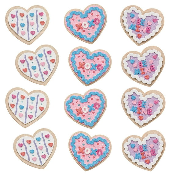 Fun Express Valentine Cookie Magnet Craft Kit - Makes 48