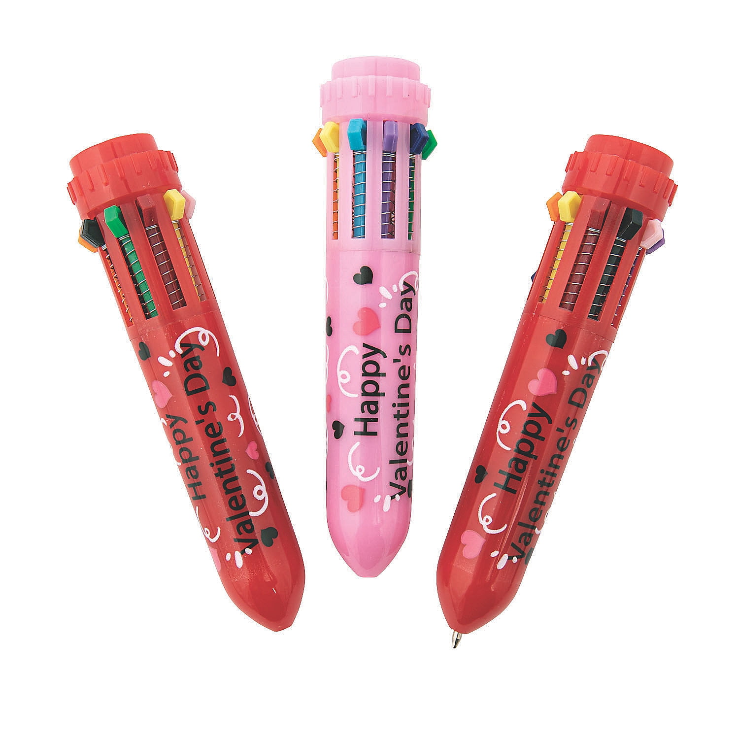 Valentine's Day Multicolor Teacher Plastic Pen Set, 5.4 inch, 10