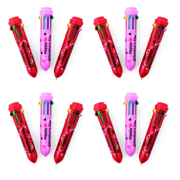 Fun Express Valentine Mini Shuttle Pens - Party Favors - 12 Count