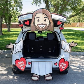 Fun Express Value Jesus Loves Us John 3:16 Trunk-or-Treat Decorating Kit - 12 Piece