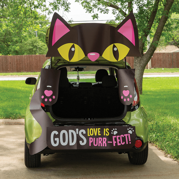 Fun Express Value Religious Black Cat Trunk-or-Treat Decorating Kit - 5 Pc