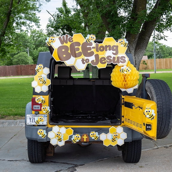 Fun Express Trunk-or-Treat Decorating Kit We Bee-long to Jesus Theme 27 Piece