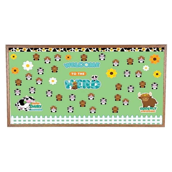 Fun Express Welcome to the Herd Cow Classroom Bulletin Board Set - 11 Pc.