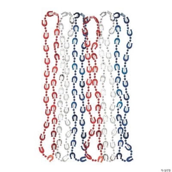 Fun Express Western Horseshoe Beaded Necklaces Colorful Party Jewelry for Kids Perfect for Birthday Parties Party Favors Bridal Showers & Special Occasions Assorted Colors 12 Pieces