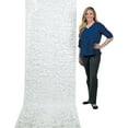 Fun Express Wedding Fabric, White Floral Sheeting for Event Backdrop ...