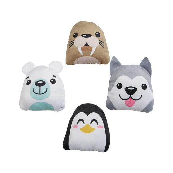 Fun Express Winter-Themed Stuffed Animal Assortment – Adorable Plush Toys for Holiday and Winter Fun – Perfect for Kids Seasonal Decorations Christmas Parties & Winter Events – 50 Pieces