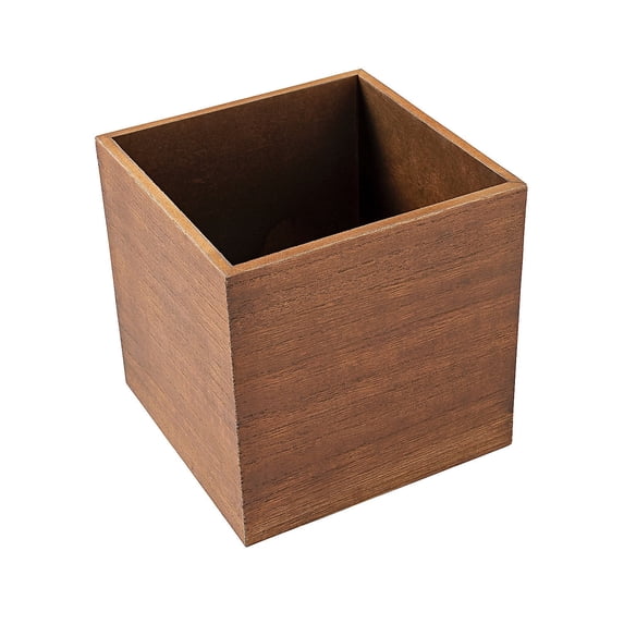 Fun Express Rustic/Lodge Brown Wood Decorative Box