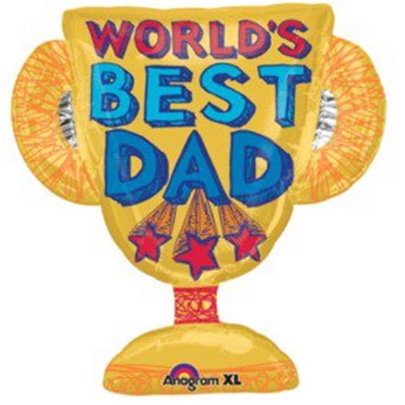 Fun Express Worlds Best Dad Trophy 27" Mylar Balloon