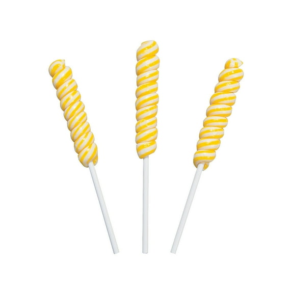 Fun Express Yellow Mini Twisty Lollipops - 24 Pieces