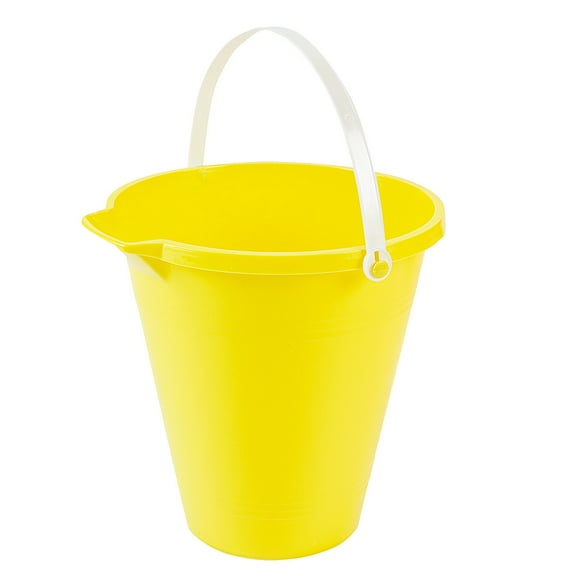 Fun Express - Yellow Sand Bucket - Toys - Active Play - Beach Toys - 1 Piece