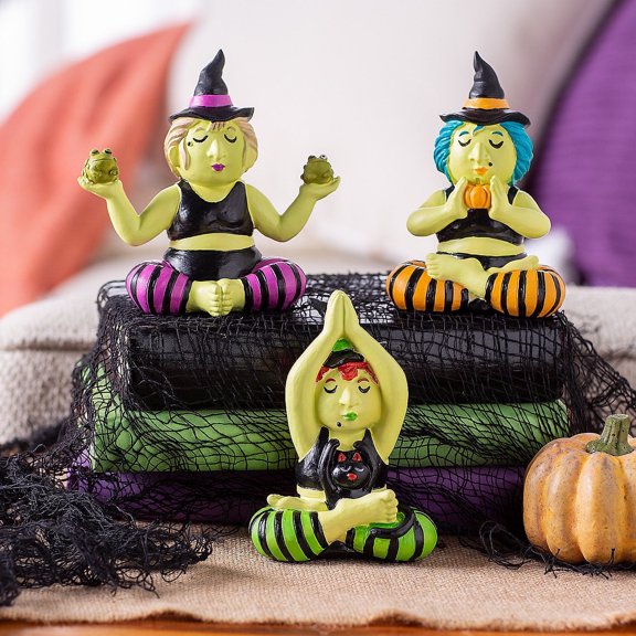 Fun Express Yoga Witch Tabletop Decorations - 3 Pc