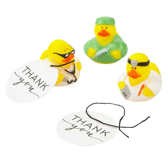 Fun Express You’ve Been Ducked Doctor Appreciation Rubber Duck & Card Kit for 24