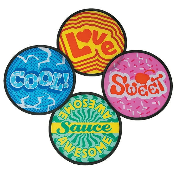 Fun Expressions Flying Discs - Party Favors - 12 Pieces